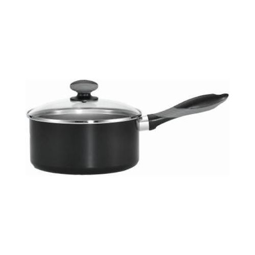 테팔 T-FalWearever NEW Get A Grip 2 QT Sauce Pan Black Aluminum Construction Non-Stick Ex