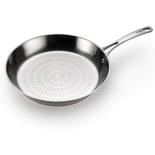 테팔 [아마존베스트]T-fal H80007 Performa X Stainless Steel Dishwasher Safe Oven Safe Fry Pan Saute Pan Cookware, 12-Inch, Silver