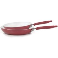 [아마존베스트]T-fal WearEver 2100097222 C943S264 Saute Pan Cookware Set, 10-Inch and 8-Inch, Red