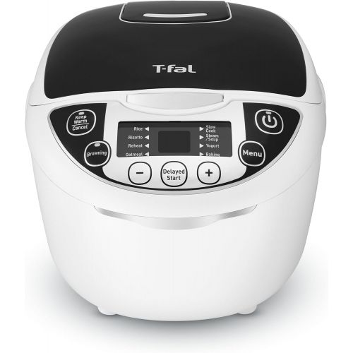 테팔 [아마존베스트]T-fal RK705851 10-In-1 Rice and Multicooker with 10 Automatic Functions and Delayed Timer, 10-Cup, White