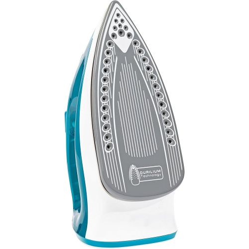 테팔 [아마존베스트]T-fal FV1565U0 Fastglide Non-Stick and Scratch Resistant Durilium Ceramic Soleplate Steam Iron with Anti-Drip and Auto-off System, 1550-Watt, Turquoise