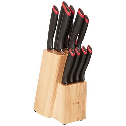 테팔 [아마존베스트]T-fal 84240 12 Piece Comfort Knife Block Set, Stainless Steel