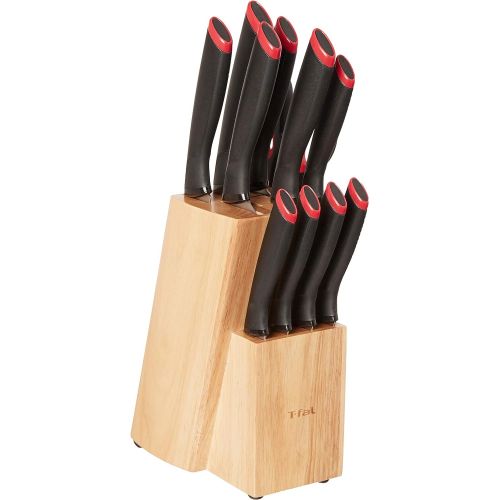 테팔 [아마존베스트]T-fal 84240 12 Piece Comfort Knife Block Set, Stainless Steel