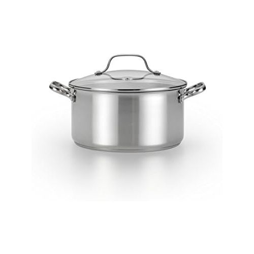 테팔 [아마존베스트]T-fal E75846 Performa Stainless Steel Dishwasher Safe Induction Compatible Dutch Oven Cookware, 5.5-Quart, Silver