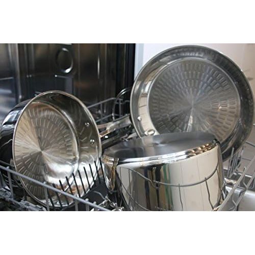 테팔 [아마존베스트]T-fal E75846 Performa Stainless Steel Dishwasher Safe Induction Compatible Dutch Oven Cookware, 5.5-Quart, Silver