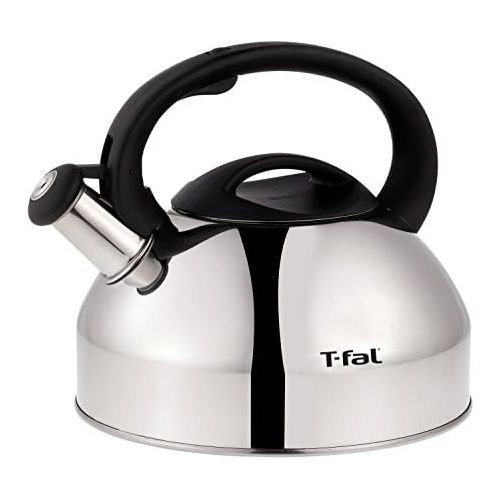 테팔 [아마존베스트]T-fal C76220 Specialty Stainless Steel Dishwasher Safe Whistling Coffee and Tea Kettle, 3-Quart, Silver