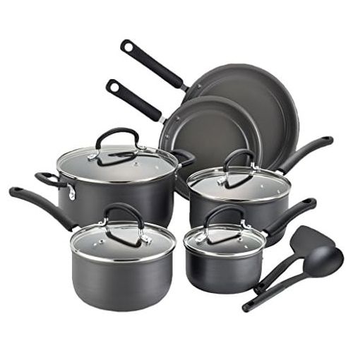 테팔 [아마존베스트]T-fal 2100089678 Cookware Set, 12-Piece, Black