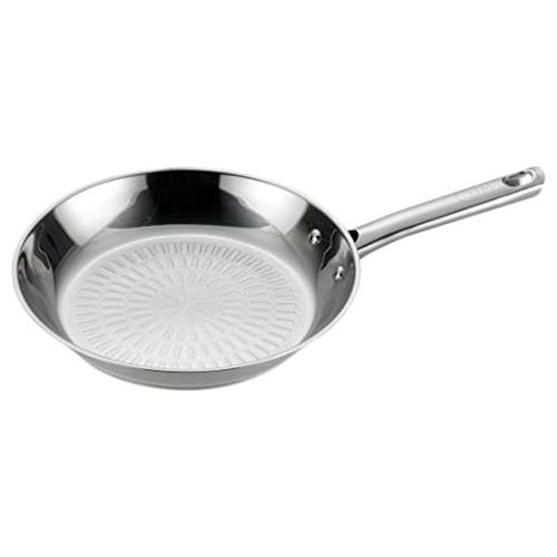 테팔 [아마존베스트]T-fal E76007 Performa Stainless Steel Dishwasher Safe Oven Safe Fry Pan Saute Pan Cookware, 12-Inch, Silver