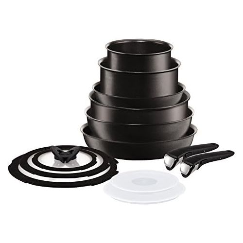 테팔 [아마존베스트]T-fal Tefal (T-Fal) Ingenio 13 Piece Induction Pan Set with Detachable Handles