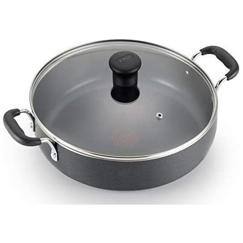 테팔 [아마존베스트]T-fal B36282 Nonstick Deep Covered Everyday Pan with Ergonomic Stay-Cool Handles Cookware, 12-Inch, Black