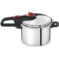 [아마존베스트]T-fal P2614634 Secure Aluminum Initiatives 12-PSI Pressure Cooker Cookware, 6-Quart, Siver