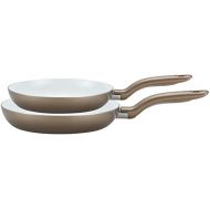 [아마존베스트]T-fal C728S2 Initiatives Nonstick Ceramic Coating PTFE PFOA and Cadmium Free Scratch Resistant Dishwasher Safe Oven Safe 8-Inch and 10-Inch Fry Pan Cookware Set, 2-Piece, Gold