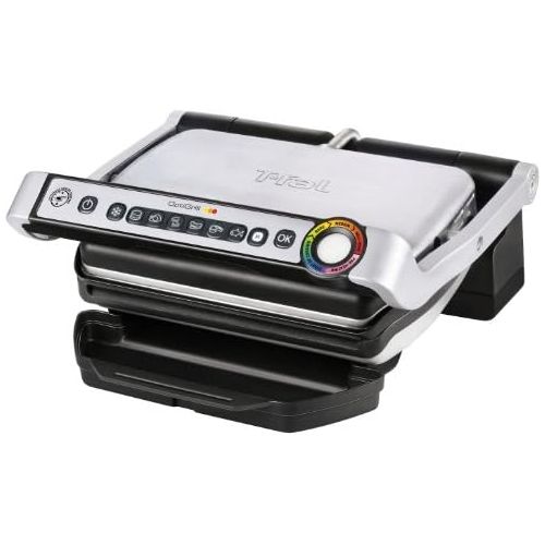 테팔 [아마존베스트]T-fal GC70 OptiGrill Electric Grill, Indoor Grill, Removable Nonstick Dishwasher Safe Plates, 4 Servings, Silver