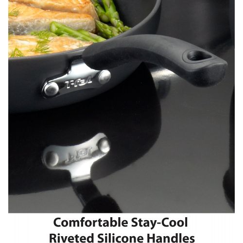테팔 [아마존베스트]T-fal E76507 Ultimate Hard Anodized Scratch Resistant Titanium Nonstick Thermo-Spot Heat Indicator Anti-Warp Base Dishwasher Safe Oven Safe PFOA Free Saute / Fry Pan Cookware, 12-I