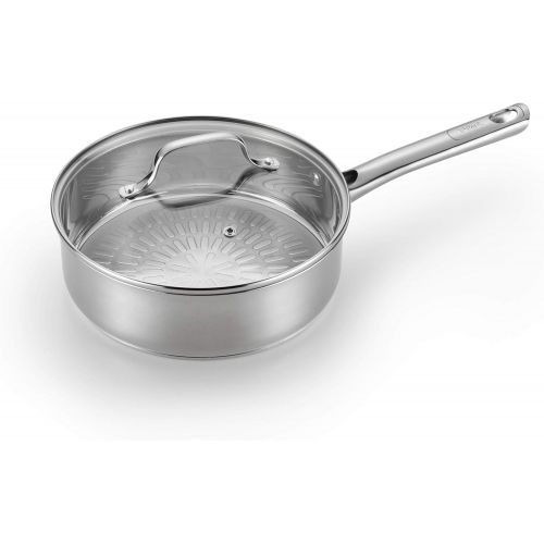 테팔 [아마존베스트]T-fal E76032 Performa Stainless Steel Dishwasher Safe Oven Safe Deep Saute Pan Cookware, 3.5-Quart, Silver