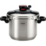 T-fal P4500736 Clipso Stainless Steel Dishwasher Safe PTFE PFOA and Cadmium Free 12-PSI Pressure Cooker Cookware, 6.3-Quart, Silver