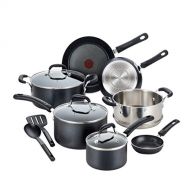 T-fal Professional Nonstick Dishwasher Safe Cookware Set, 12-Piece, Black