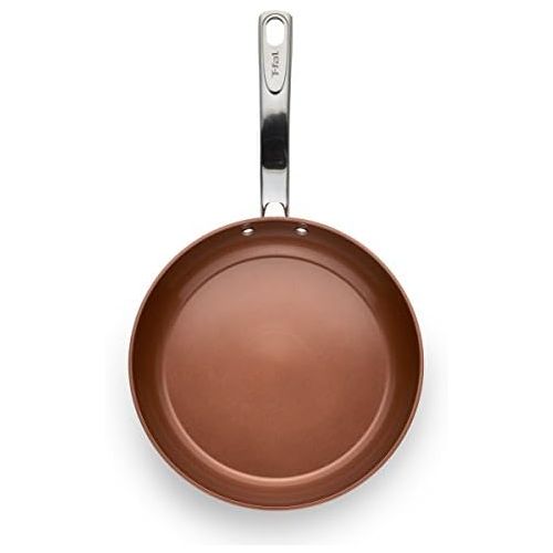  T-fal C4100564 Endura Copper Ceramic Nonstick Dishwasher Safe Cookware Fry Pan, 10-Inch, Copper