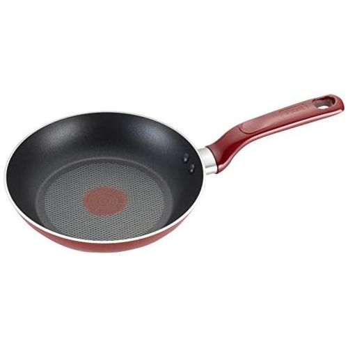  T-fal C51407 Excite Nonstick Thermo-Spot Dishwasher Safe Oven Safe PFOA Free Fry Pan Cookware, 12-Inch, Red