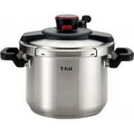 T-fal P45007 Clipso Stainless Steel Dishwasher Safe PTFE PFOA and Cadmium Free 12-PSI Pressure Cooker Cookware, 6.3-Quart, Silver