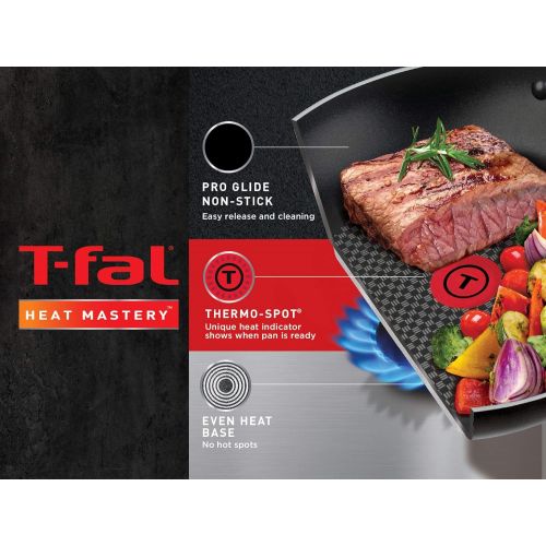  T-fal B036S2 Excite ProGlide Nonstick Thermo-Spot Heat Indicator Dishwasher Oven Safe 8 Inch and 10.5 Inch Fry Pan Cookware Set, 2-Piece, Bronze