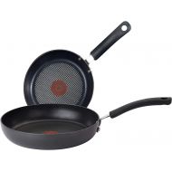 T-fal Ultimate Hard Anodized 2-Piece Scratch Resistant Titanium Nonstick Thermo-Spot PFOA Free 10/12-Inch Cookware Set, Gray, E765S274