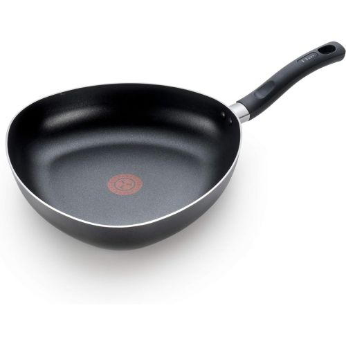  T-fal Triforce Non-Stick Thermo-Spot Heat Indicator Dishwasher Oven Safe Triangle Easy Pour Pan Cookware, 4 Qt, Black