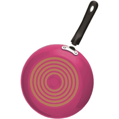  T-fal C72905 Excite Nonstick Thermo-Spot Dishwasher Safe Oven Safe PFOA Free Cookware, 10.25-Inch, Pink