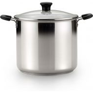 T-fal C99863 Stainless Steel Oven Safe Dishwasher Safe PFOA Free Stock Pot Cookware, 12-Quart, Silver