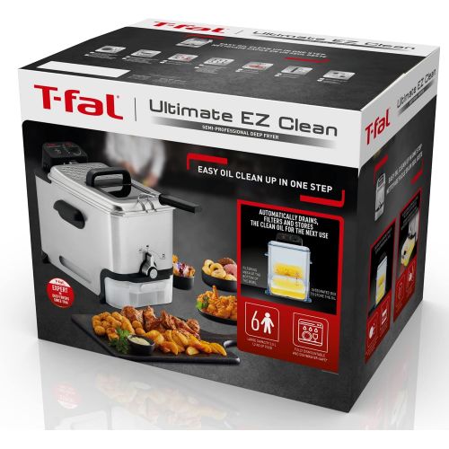  T-fal 1700 Watt 3.5L Easy Clean Stainless Steel Cool Touch Deep Fryer