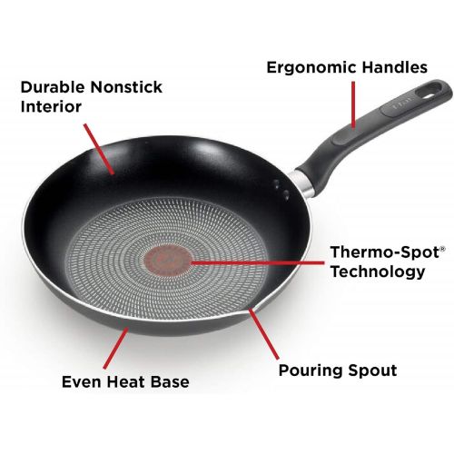  T-fal FBA_A821SI64 Initiatives Nonstick Inside and Out, 18-Piece, Black