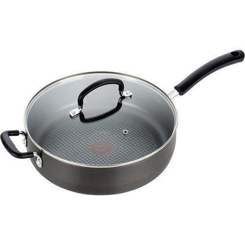  T-fal, Ultimate Hard Anodized, Nonstick 5 Qt. Jumbo Cooker, Black, E76582, 5 Quart, Grey