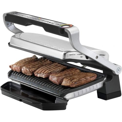  [아마존베스트]T-fal GC722D53 1800W OptiGrill XL Stainless Steel Large Indoor Electric Grill with Removable and Dishwasher Safe Plates, Silver