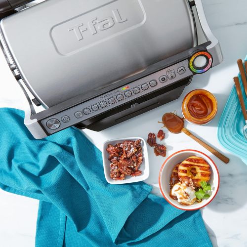  [아마존베스트]T-fal GC722D53 1800W OptiGrill XL Stainless Steel Large Indoor Electric Grill with Removable and Dishwasher Safe Plates, Silver