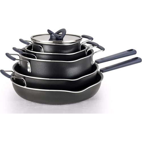  T-fal All-in-One Dishwasher Safe Cookware Set, 10-Piece, Black