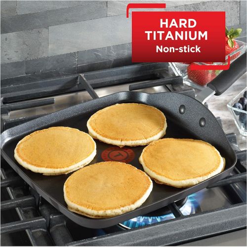  T-fal, Ultimate Hard Anodized, Nonstick 10.25 In. Square Griddle, Black, , 10.25 Inch, Grey