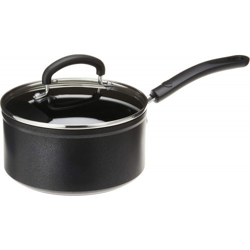  T-fal C5612464 Titanium Advanced Nonstick Cookware Saucepan, 3-Quart, Black -