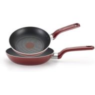 T-fal C514S2 Excite Nonstick Thermo-Spot Dishwasher Safe Oven Safe PFOA Free 8-Inch and 10.25-Inch Fry Pans Cookware, 2-Piece Set, Red