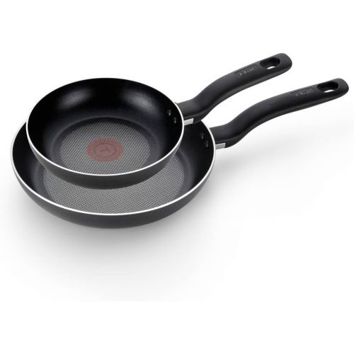  T-fal C514S2 Excite Nonstick Thermo-Spot Dishwasher Safe Oven Safe PFOA Free 8-Inch and 10.25-Inch Fry Pans Cookware, 2-Piece Set, Red