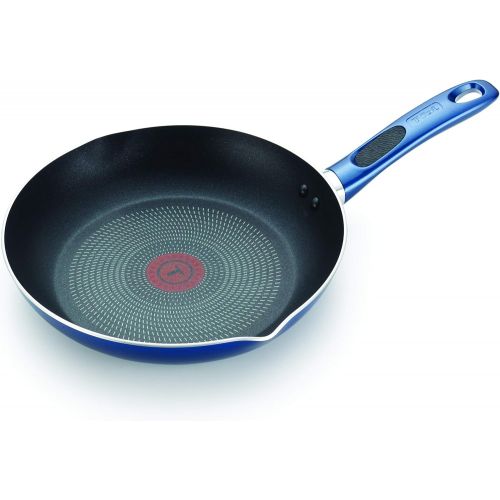  T-fal - B0370764 T-fal B03707 Excite ProGlide Nonstick Thermo-Spot Heat Indicator Dishwasher Oven Safe Fry Pan Cookware, 12-Inch, Blue