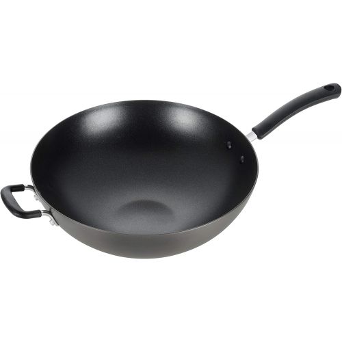  T-fal, Ultimate Hard Anodized, Nonstick 14 in. Wok, Black, , 14 Inch, Grey