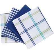 [아마존베스트]T-fal Textiles 24397 4-Pack Cotton Flat Waffle Dish Cloth, Cool, 4 Pack