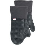 [아마존베스트]T-fal Textiles T-Fal Textiles 54318 Waffle Softflex Silicone Oven Thumb Mitt, 2 Pack, Charcoal