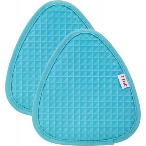  [아마존베스트]T-fal Textiles 34318 Waffle Softflex Silicone Pot Holder, 2 Pack, Breeze