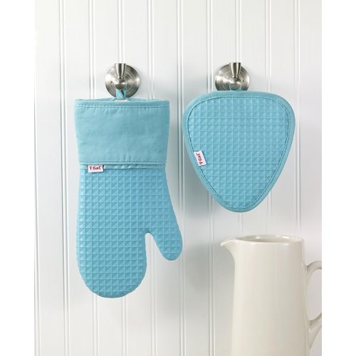  [아마존베스트]T-fal Textiles 34318 Waffle Softflex Silicone Pot Holder, 2 Pack, Breeze