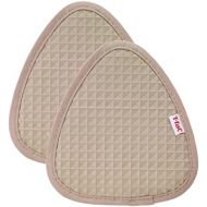 T-fal Textiles Waffle Silicone Pot Holder Set, Softflex, Non-Slip Grip, Heat Resistant, 8.25-inches x 7.5-inches, 2 Pack, Sand