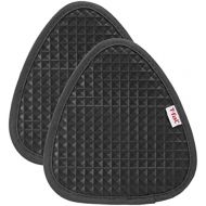 T-fal Textiles Waffle Silicone Pot Holder Set, Softflex, Non-Slip Grip, Heat Resistant, 8.25-inches x 7.5-inches, 2 Pack, Charcoal