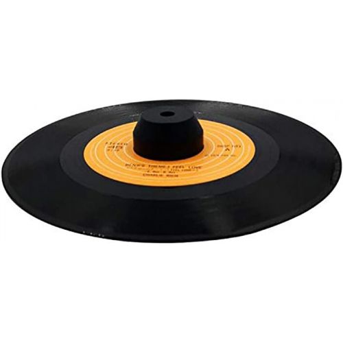  Tgfergh 45 RPM Black Adapter Durable Solid Aluminum Center Adapter for 7 inch Records Vinyl