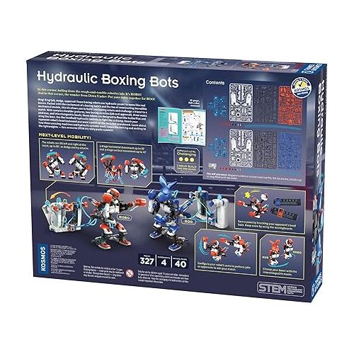  Thames & Kosmos Hydraulic Boxing Bots STEM Experiment Kit | Build Two Hydraulic-Powered Boxing Robots! | Explore Hydraulic, Water-Powered Systems | Challenge a Friend to a Robot Duel!