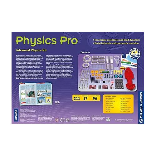  Thames & Kosmos Physics Pro (V 2.0) Science Kit | 96 Page Color Manual | 31 Experiments | Advanced Physics Education Kit | Parents' Choice Silver Award Winner